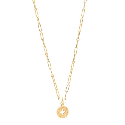 Roberto Coin 18K Yellow Gold Diamond Double O Paperclip Link Necklace 1 of 4