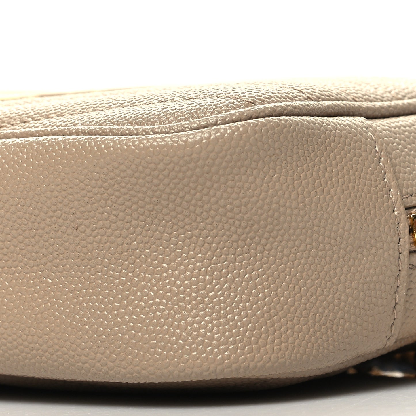 Grain De Poudre Matelasse Monogram Mini Lou Camera Bag Dark Beige