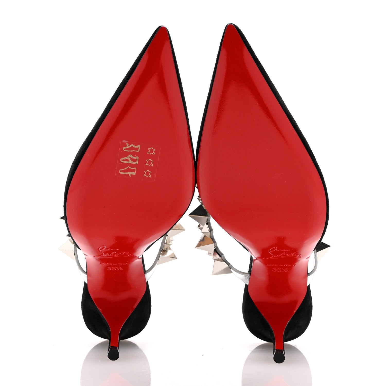 Christian Louboutin Veau Velours Specchio Planet Choc 80 Mule 35.5 Black 6 of 9