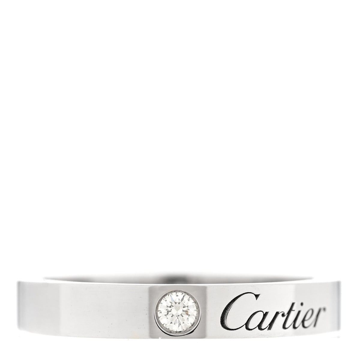 Platinum Diamond 3mm C De Cartier Wedding Band Ring 50 5.25