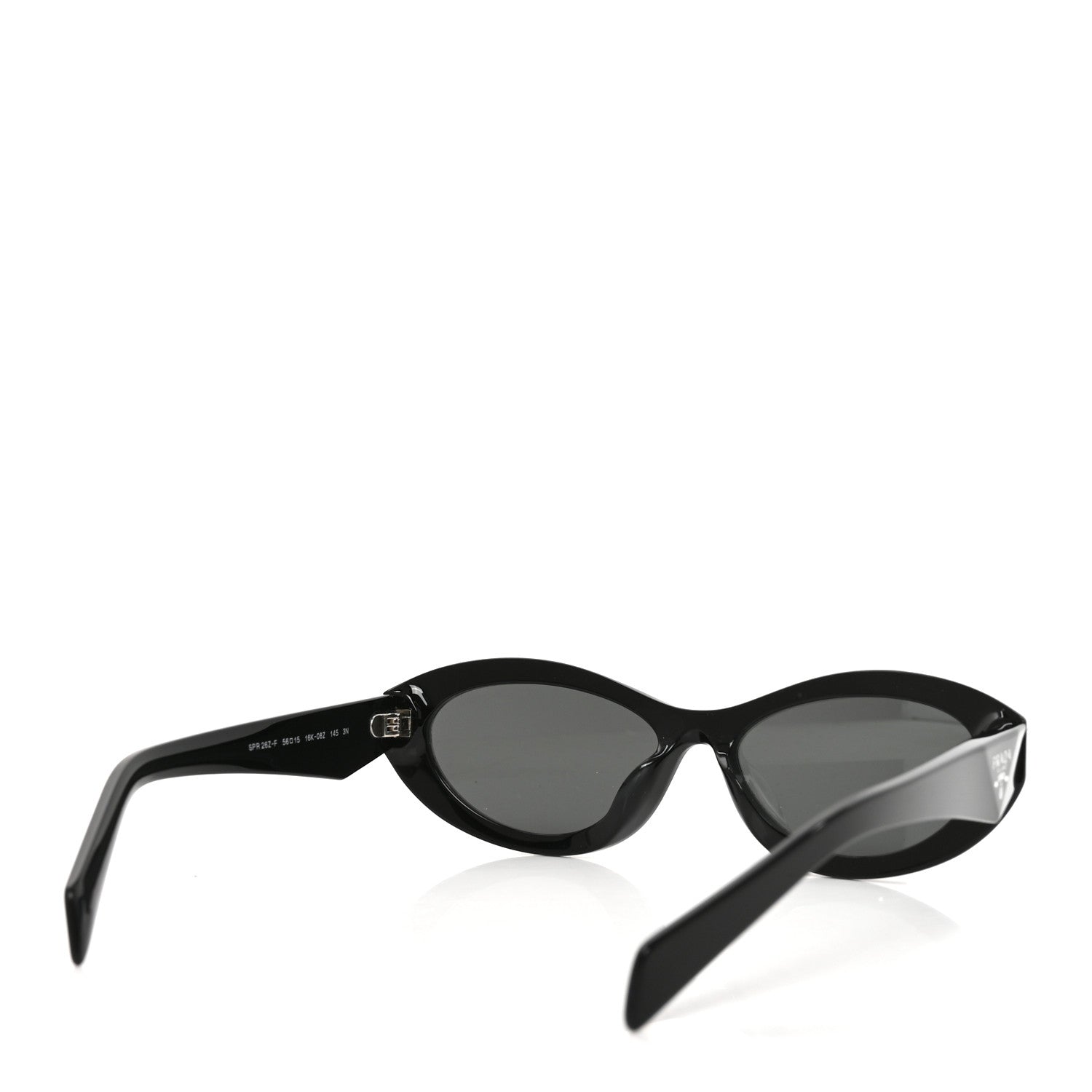Prada Acetate Oval Sunglasses SPR 26Z-F Black 4 of 7