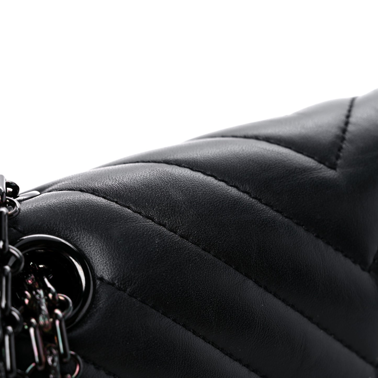 Aged Calfskin Chevron Quilted 2.55 Reissue Mini Flap So Black