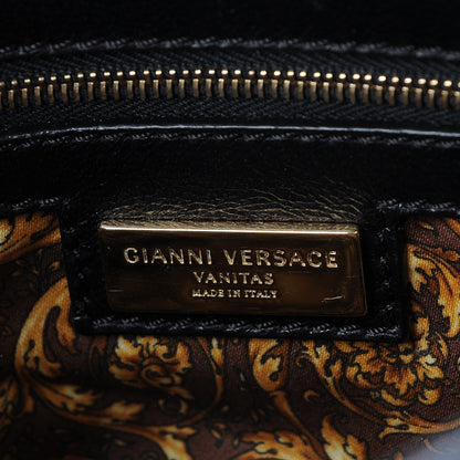 Versace Barocco Quilted Nappa Altea Vanitas Satchel Black 7 of 7