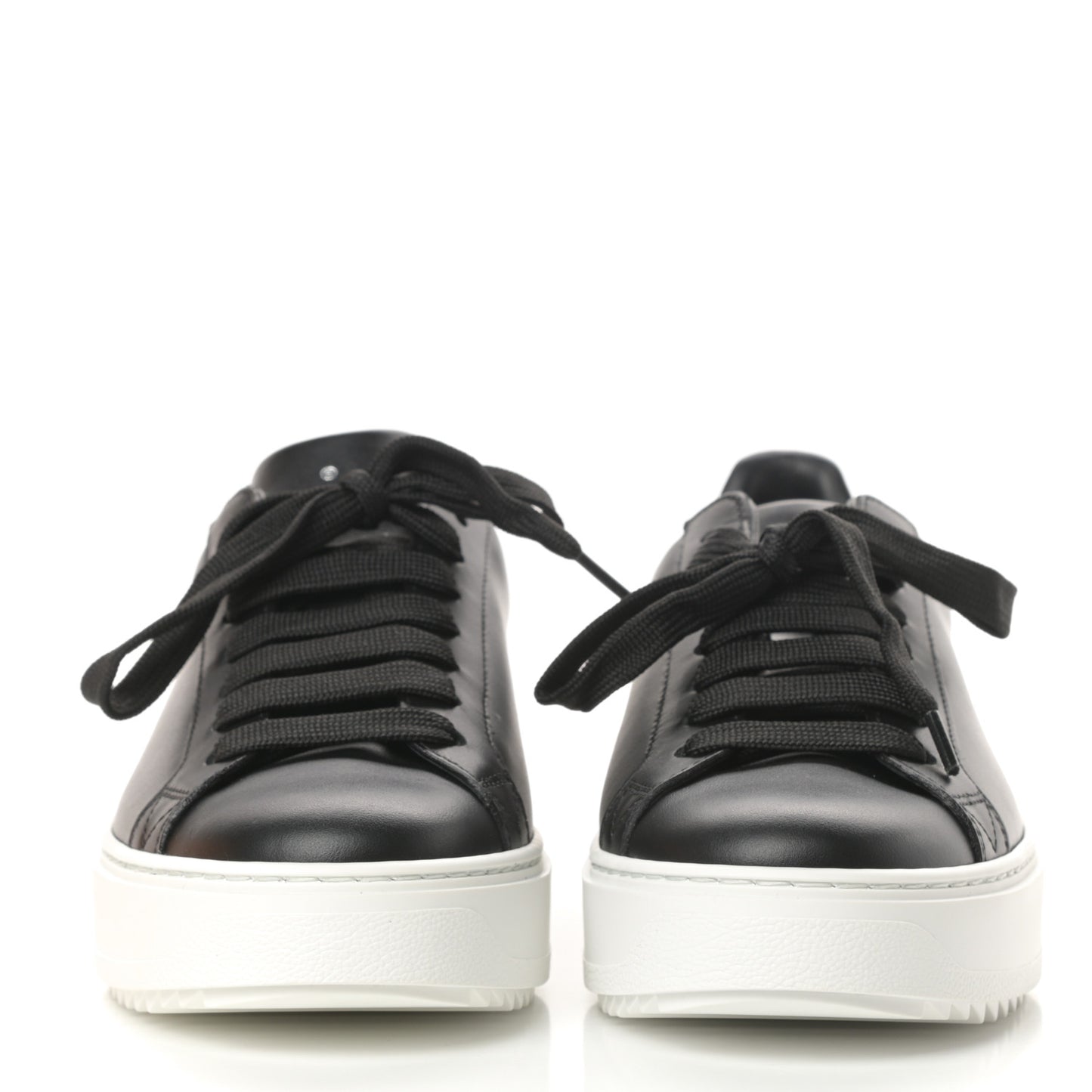 Calfskin Time Out Sneakers 37.5 Black