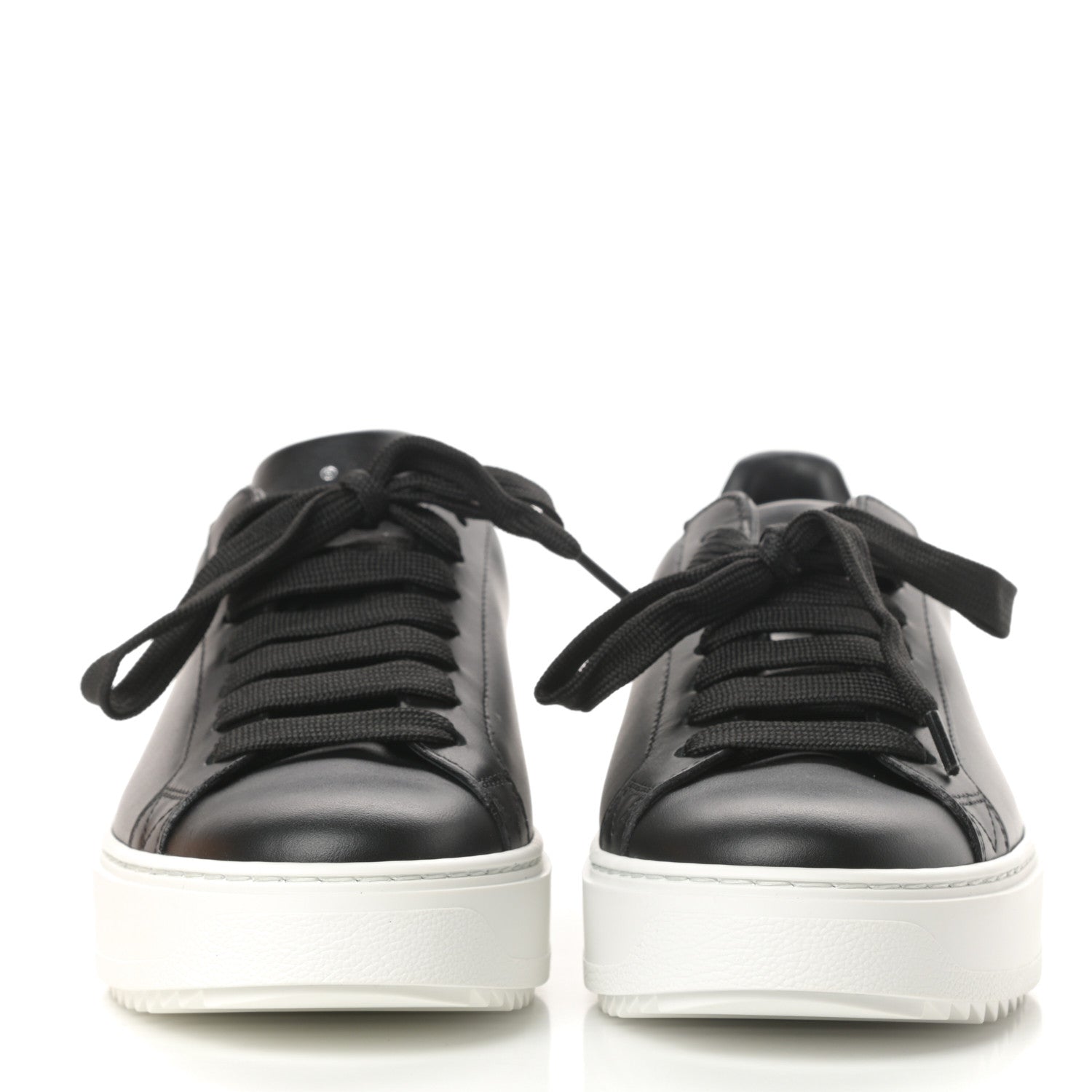 Louis Vuitton Calfskin Time Out Sneakers 37.5 Black 2 of 12