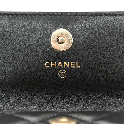 Chanel Shiny Lambskin Ribbon Quilted Flap Belt Bag Black 6 of 10