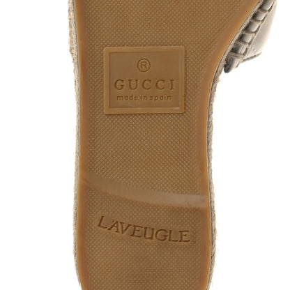 Gucci Nappa Matelasse GG Marmont Espadrille Slide Sandals 35 Great White 8 of 11