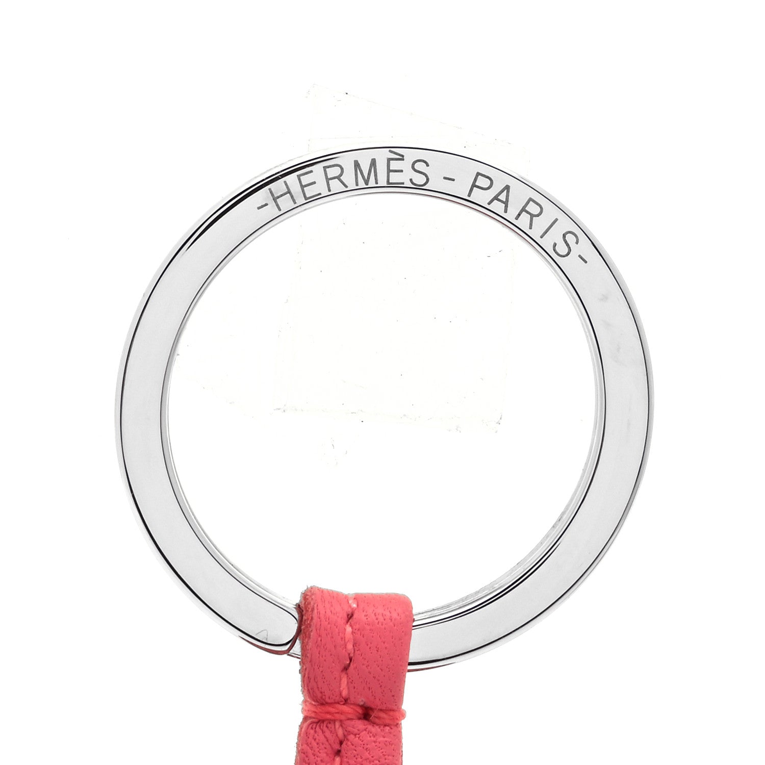Hermes Lambskin Carmen Tassel Key Holder Rose Azalee 3 of 3