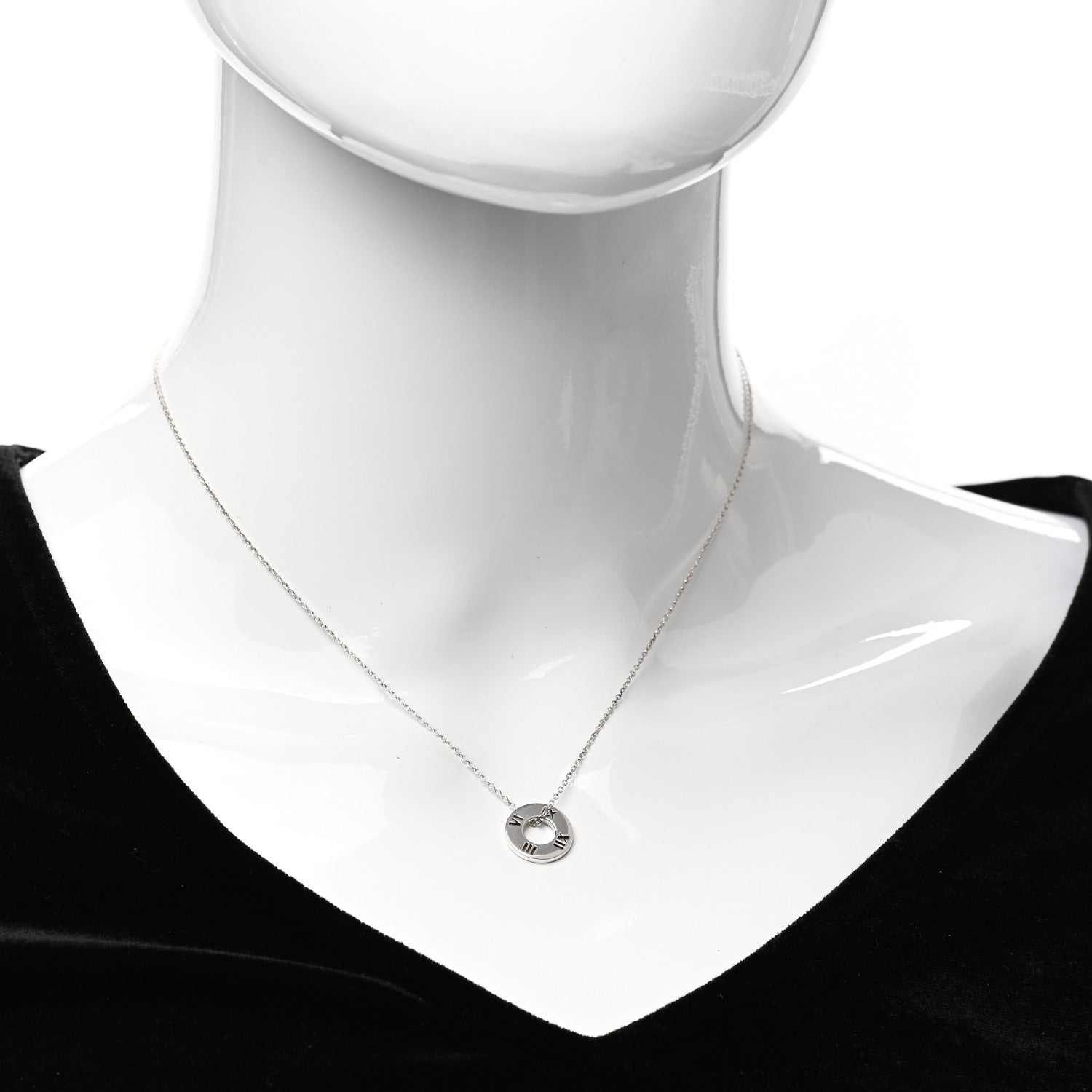 Tiffany Sterling Silver Atlas Pendant Necklace 2 of 4