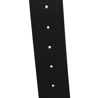 Gucci GG Supreme Monogram Selleria Calfskin Interlocking G 40mm Belt 95 38 Black Grey 4 of 4