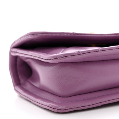 Chanel Shiny Lambskin Quilted Extra Mini Flap Purple 9 of 10