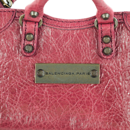 Balenciaga Agneau Mini City Bag Charm Cassis 7 of 8