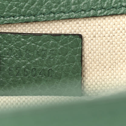 Gucci Dollar Calfskin Crystal Web Medium Dionysus Bamboo Top Handle Bag Emerald 8 of 15