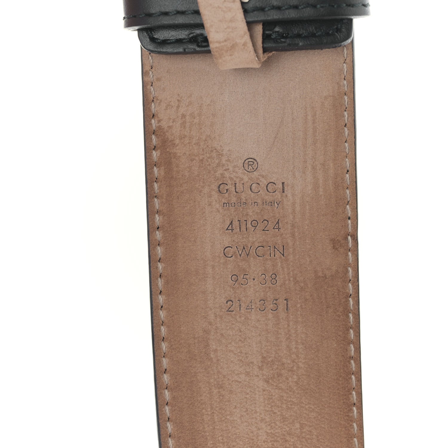 Gucci Guccissima Signature Interlocking G 40mm Belt 95 38 Black 3 of 4