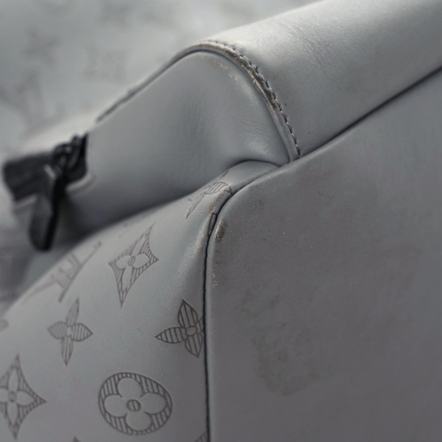 Calfskin Monogram Racer Backpack Grey