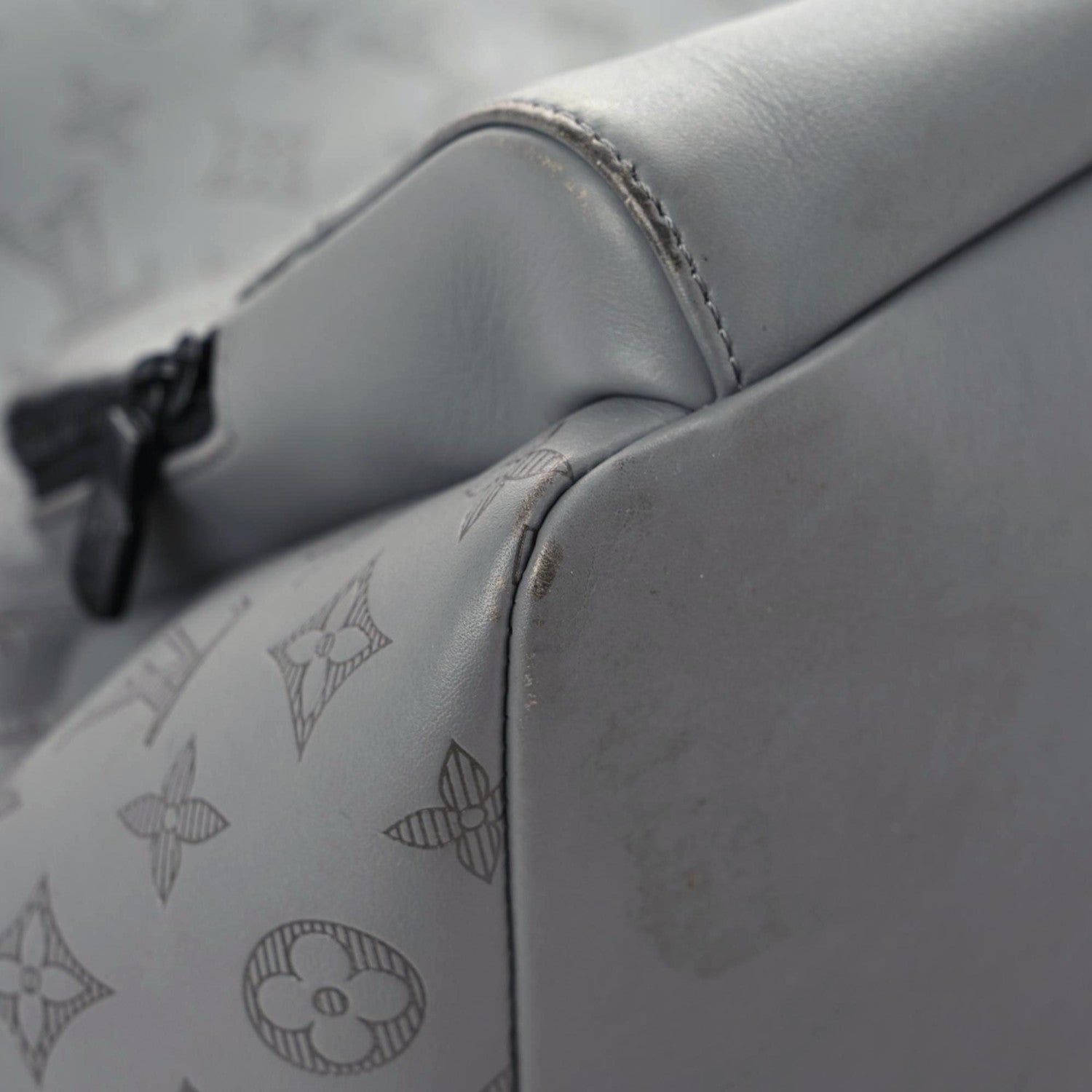 Louis Vuitton Calfskin Monogram Racer Backpack Grey 5 of 16