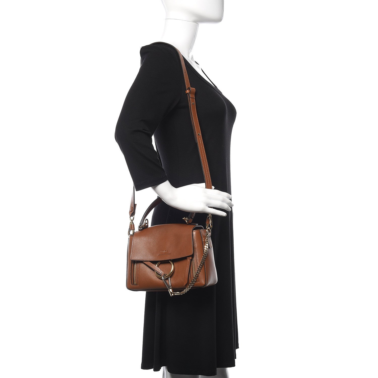 Chloe Calfskin Mini Faye Day Shoulder Bag Tan 2 of 10