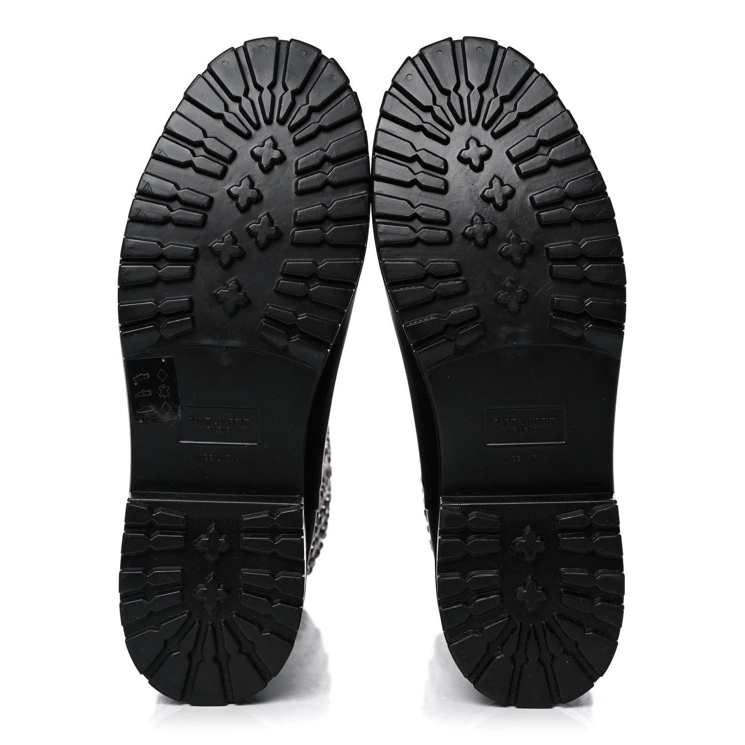 Saint Laurent Rubber Studded Festival Rain Boots 42 Black 5 of 10