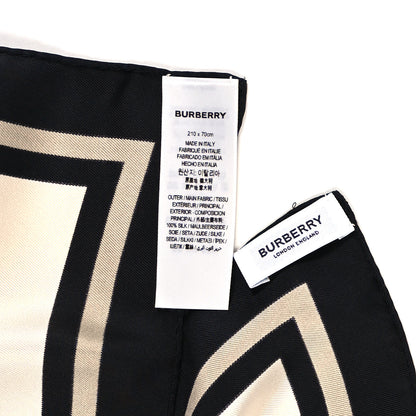 Burberry Silk Vintage Check Icon Stripe TB Monogram Print Scarf Archive Beige 4 of 4