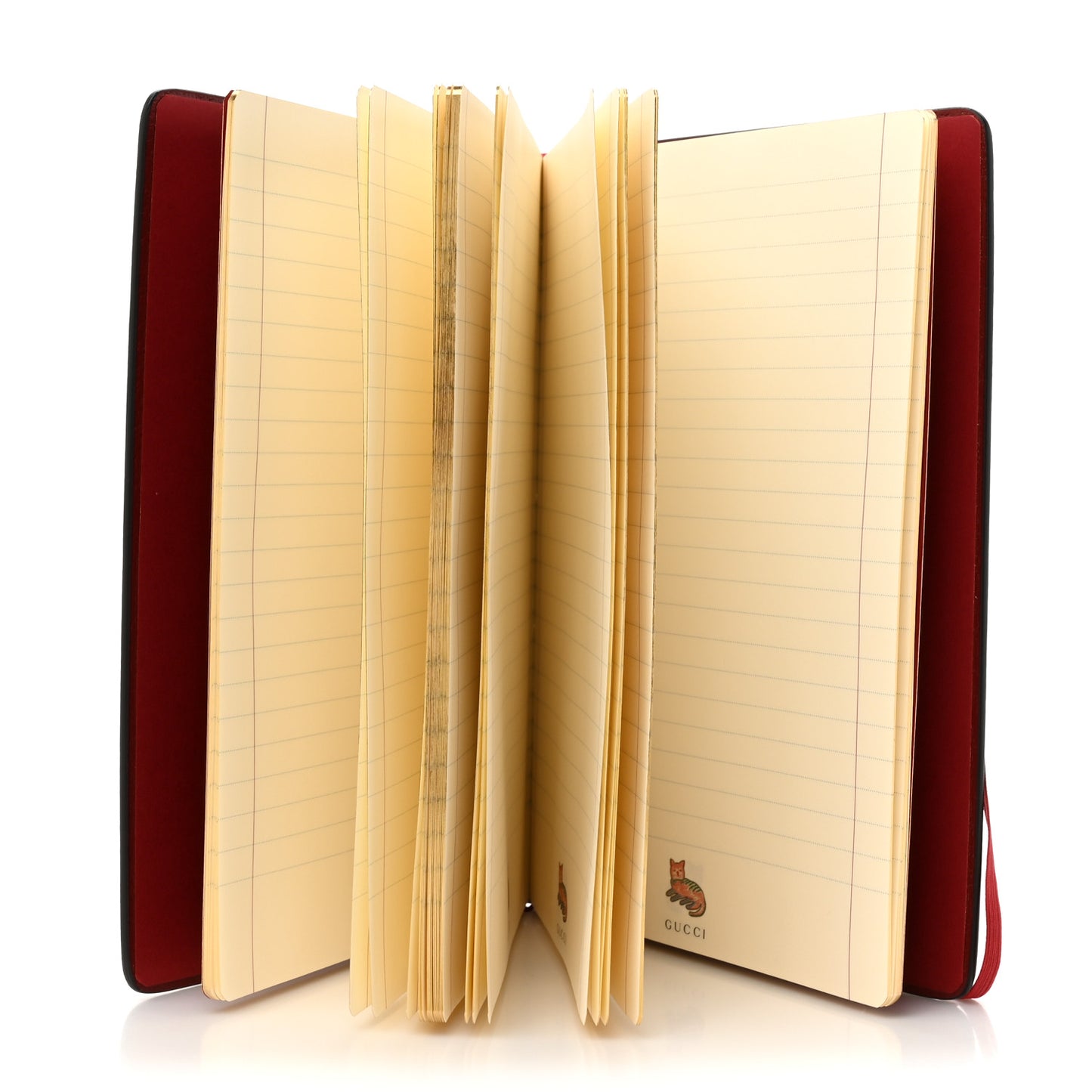 GG Supreme Monogram Pattern Red Cat Notebook Beige Multicolor New Acero