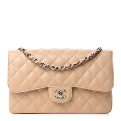 Chanel Caviar Quilted Jumbo Double Flap Beige Clair 1 of 10