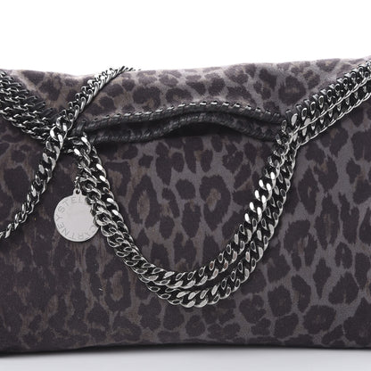 Stella McCartney Shaggy Deer Leopard Print Falabella Fold Over Tote Grey 7 of 11