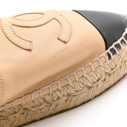 Chanel Lambskin CC Espadrilles 40 Beige Black 10 of 11