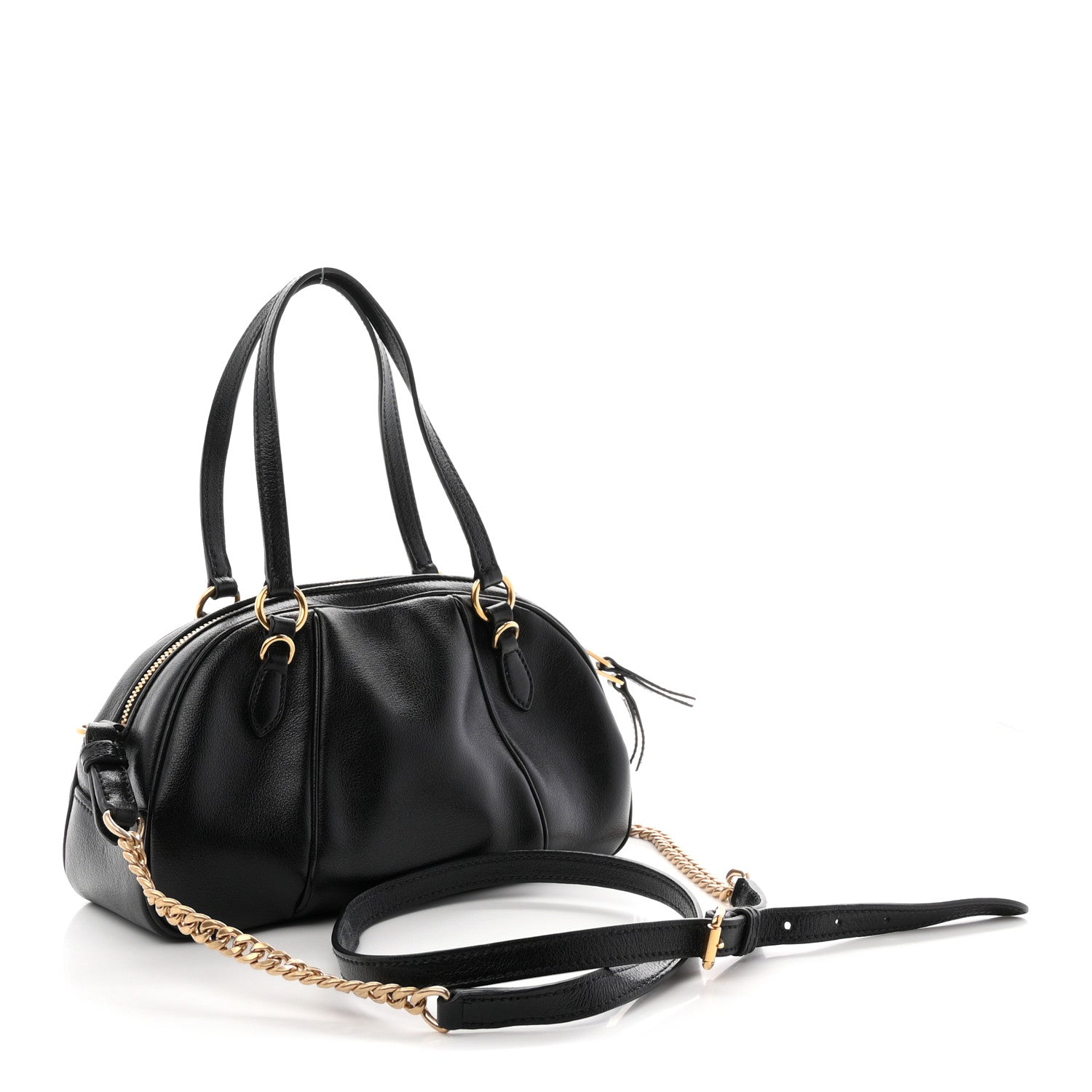Miu Miu Glace Calfskin Bauletto Shoulder Bag Black 3 of 9