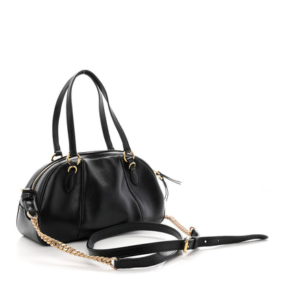 Miu Miu Glace Calfskin Bauletto Shoulder Bag Black 3 of 9