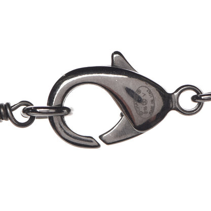 Chanel Pearl Crystal CC Long Necklace Silver Grey 4 of 5