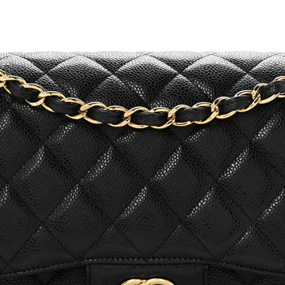 Chanel Caviar Quilted Jumbo Double Flap Black 8 of 16