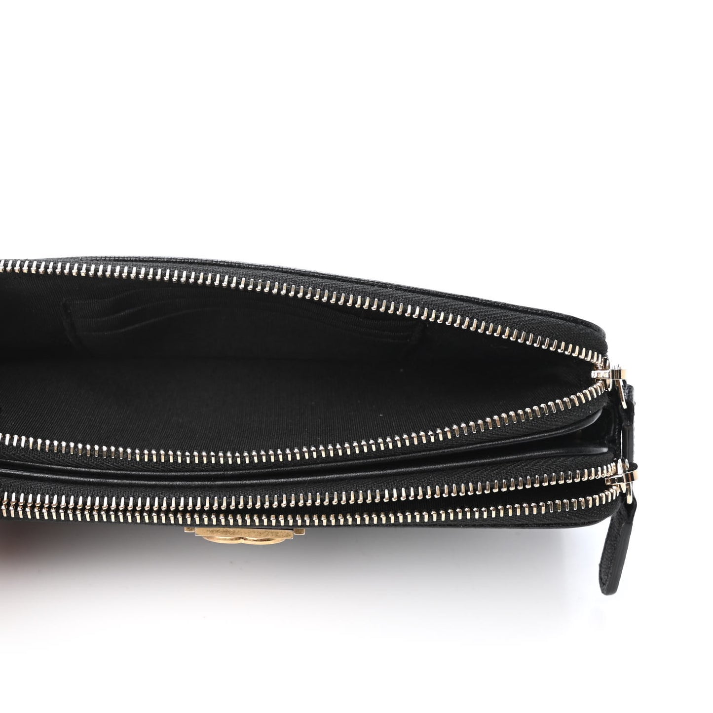 Caviar Quilted Small Boy Clutch With Chain Black
