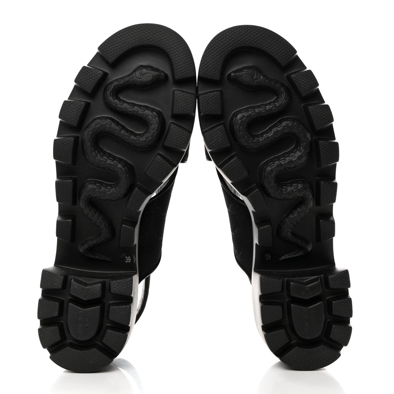 Gucci Monogram Granada Kid Trip 40/72mm Lug Sole Sandals 39 Black 6 of 9