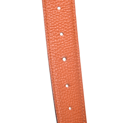 Hermes Box Taurillon Clemence 32mm H Belt 85 Orange Black 6 of 9