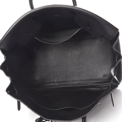 Hermes Taurillon Clemence Birkin 35 Black 15 of 40