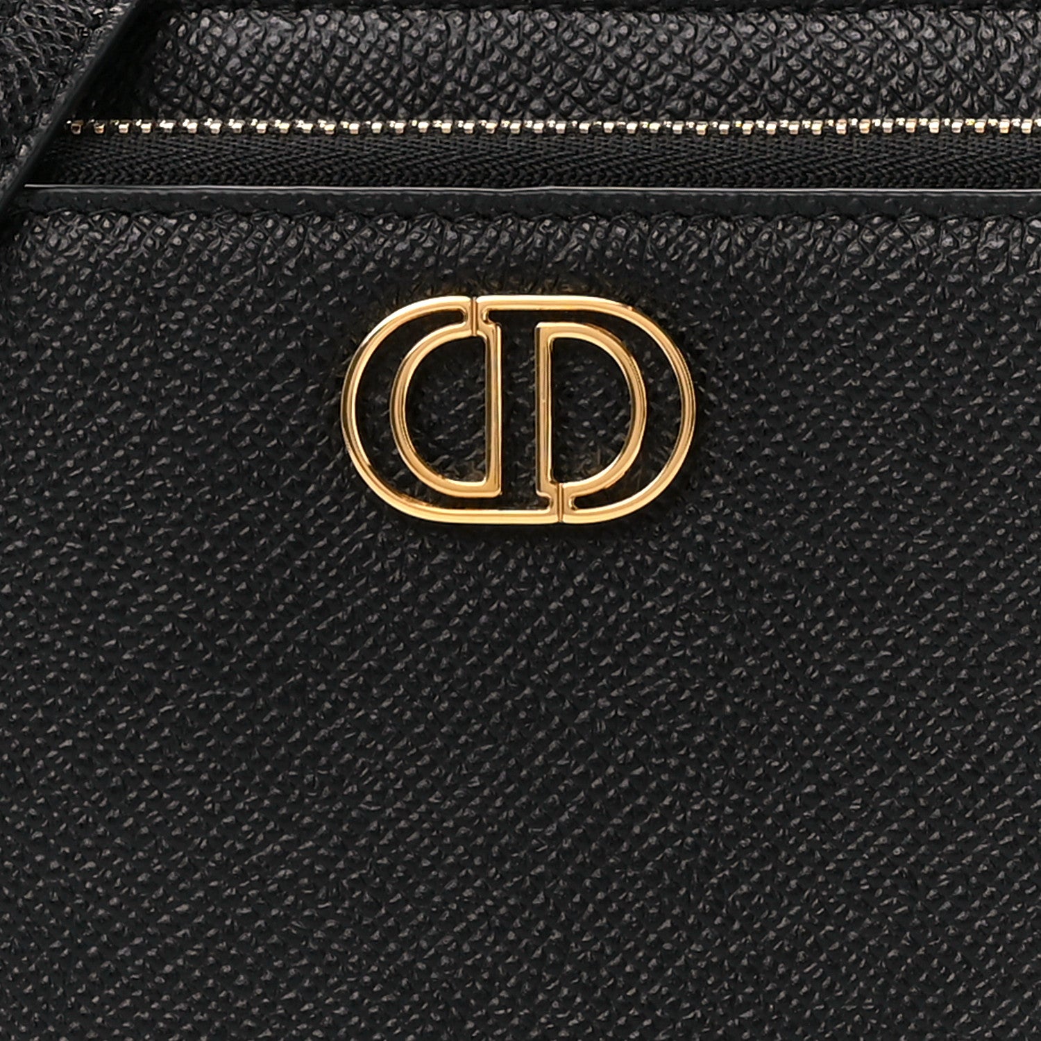 Christian Dior Grained Calfskin Caro Double Pouch Black 9 of 11