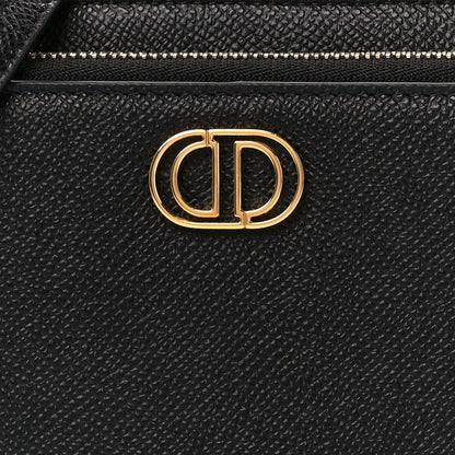 Christian Dior Grained Calfskin Caro Double Pouch Black 9 of 11