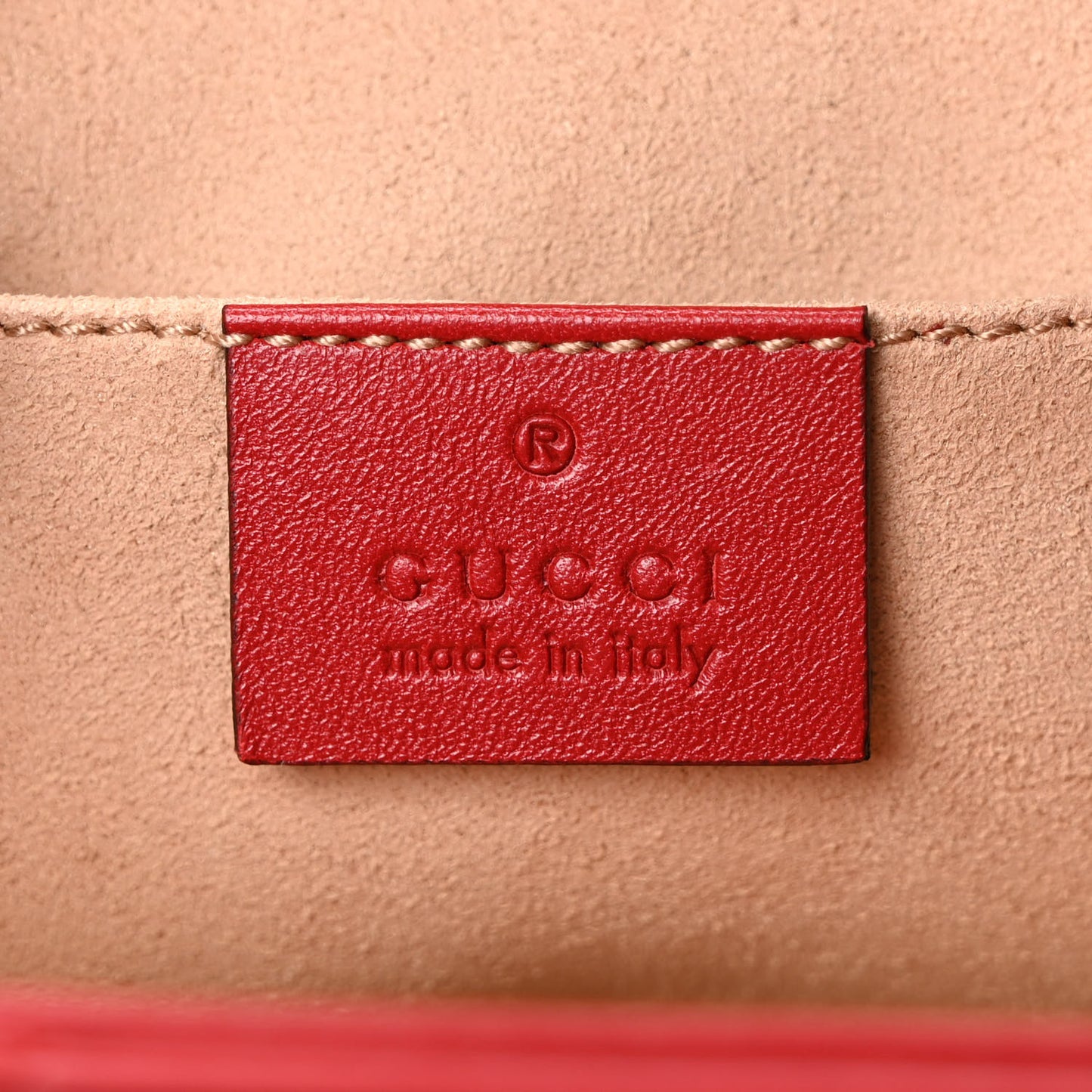 Calfskin Matelasse GG Marmont Flap Backpack Hibiscus Red