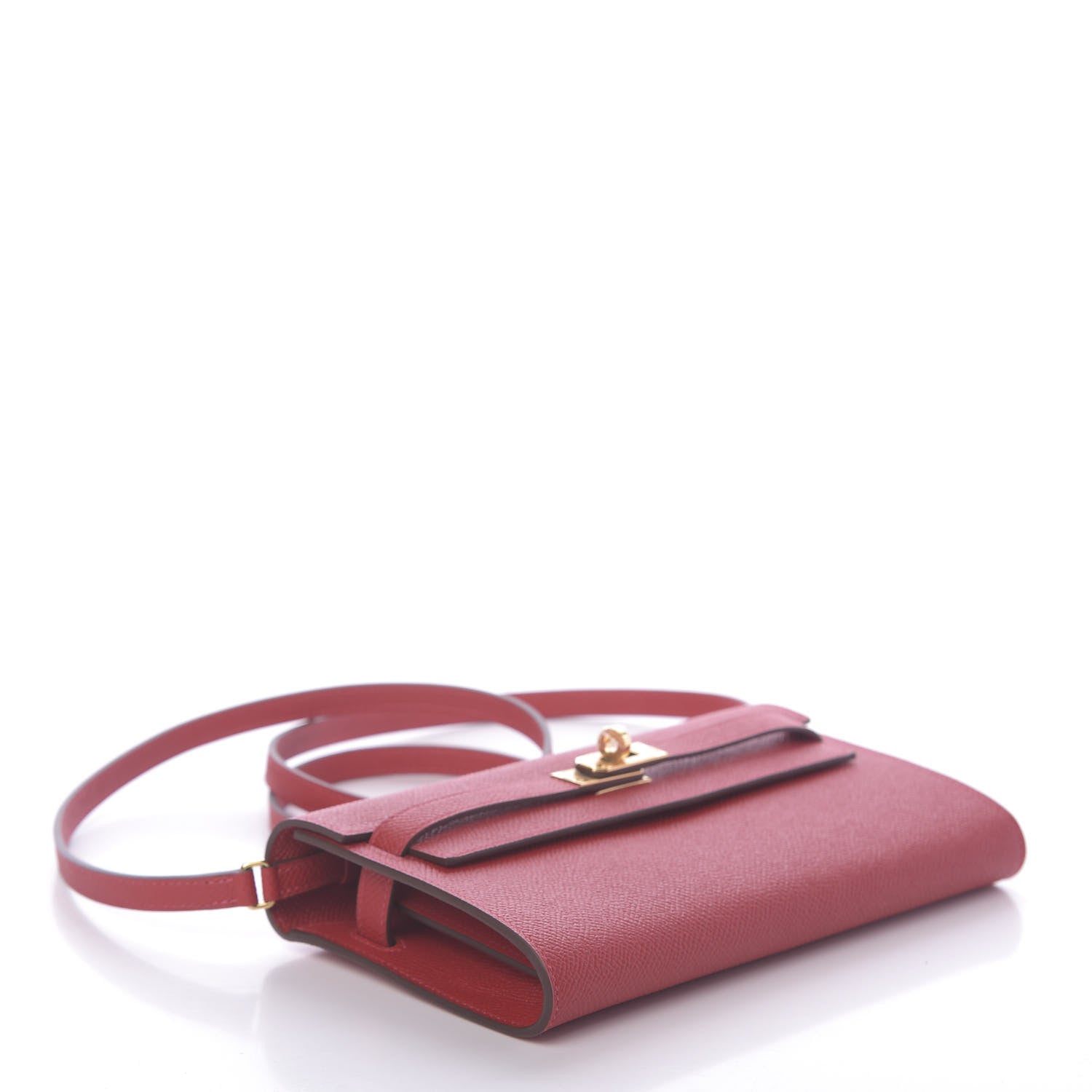 Hermes Epsom Kelly Wallet To Go Rouge Casaque 4 of 8