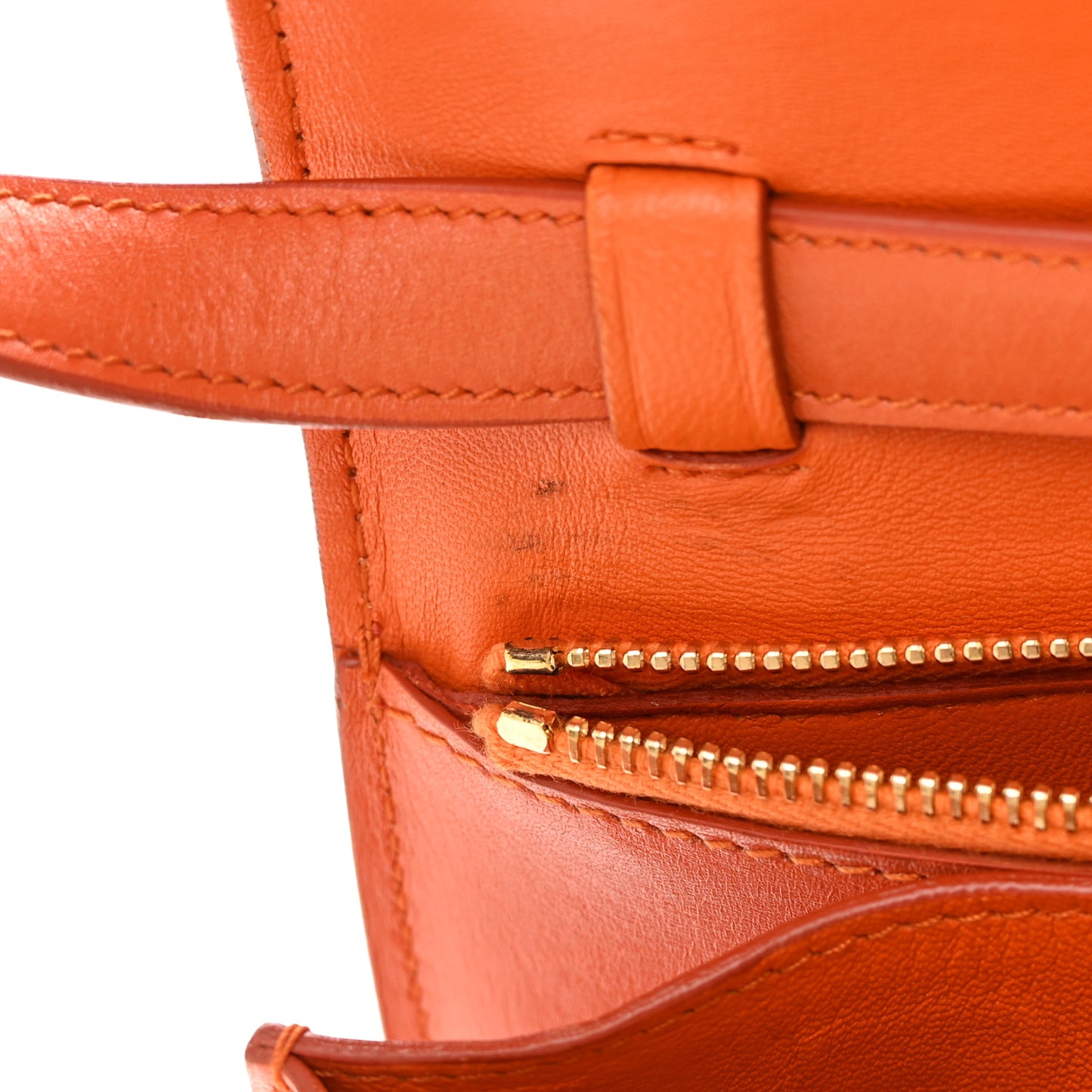 Box Calfskin Medium Classic Box Flap Bag Orange