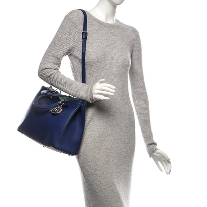Christian Dior Smooth Calfskin Large Diorissimo Bag Navy Blue 2 of 11