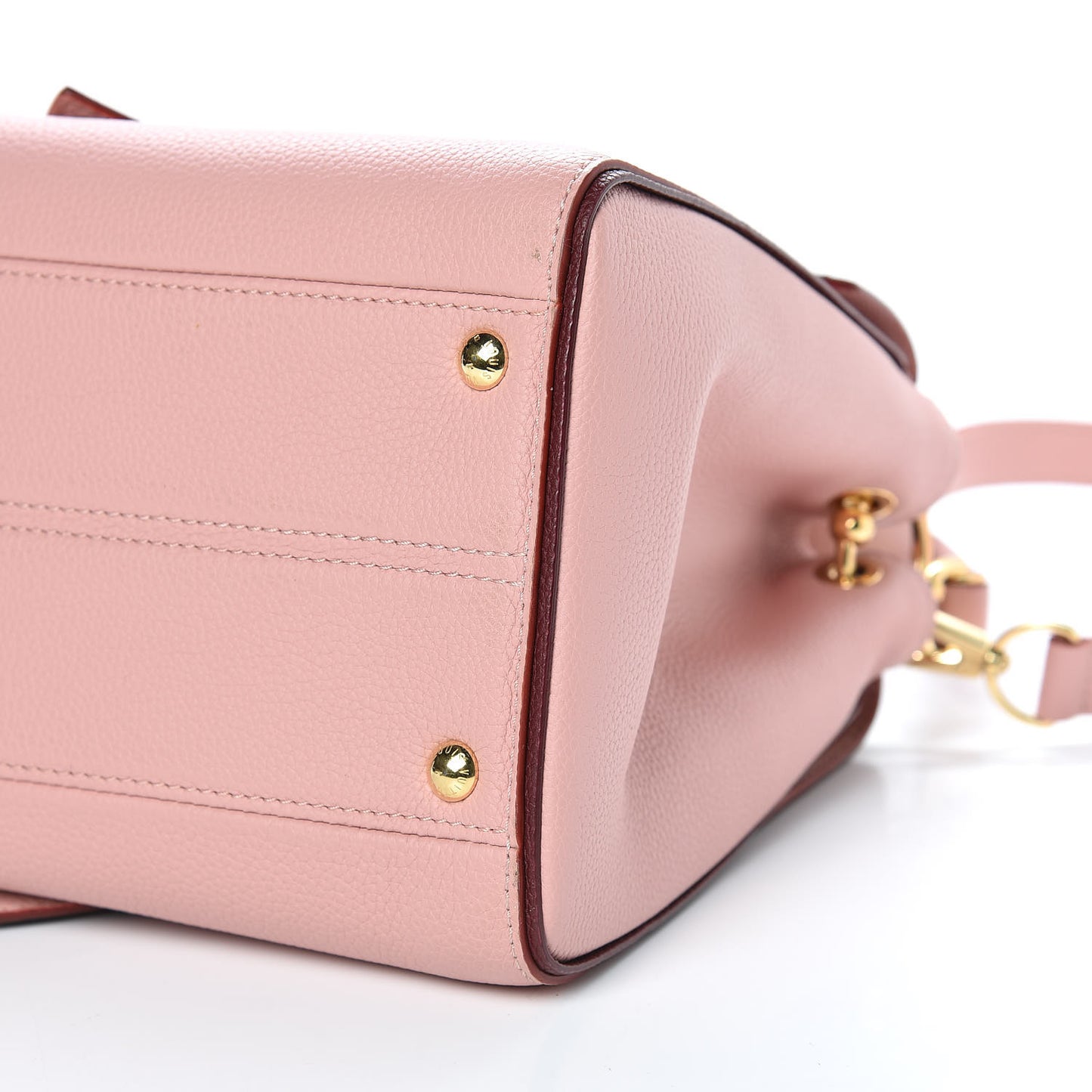 Grained Calfskin Monogram Double V Rose Poudre