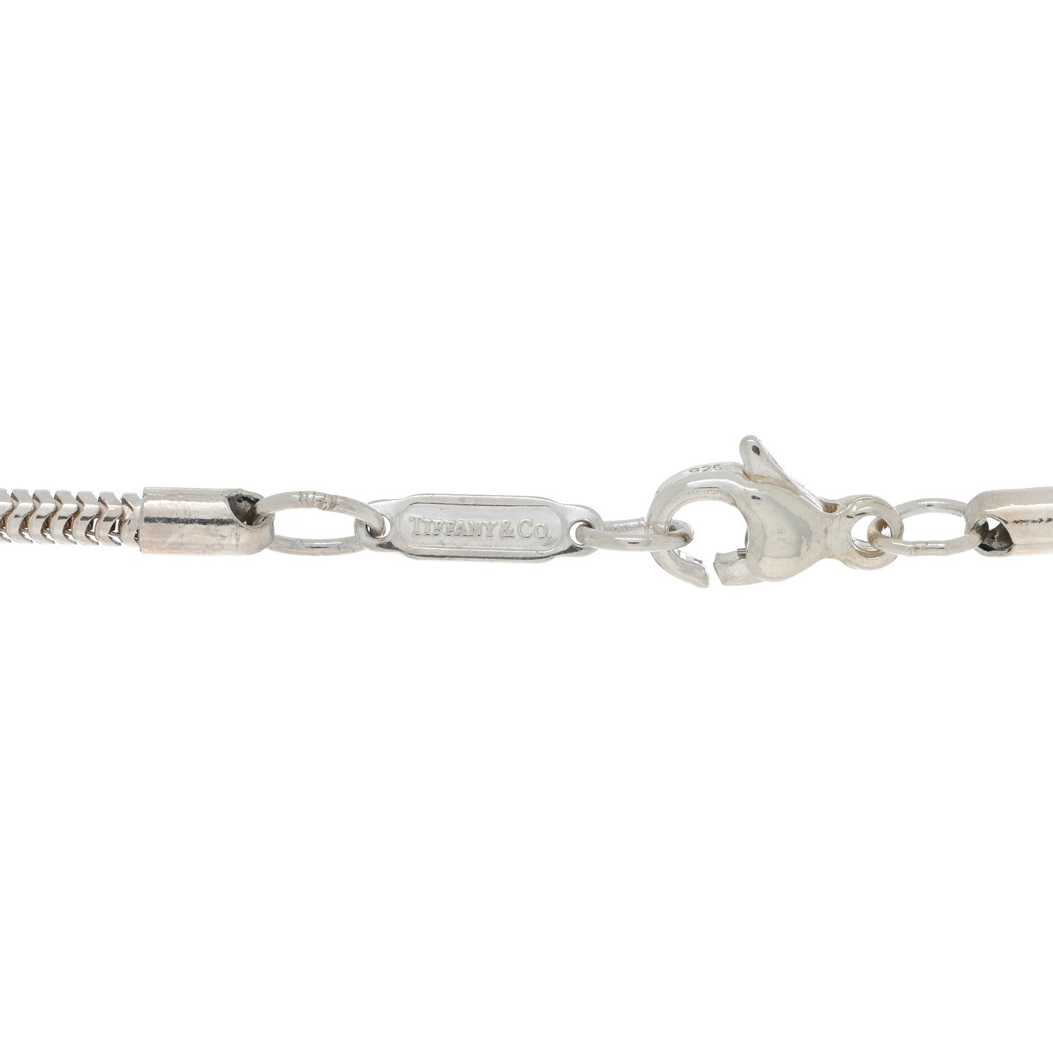 Tiffany Sterling Silver 18K Yellow Gold Mother of Pearl Pendant Necklace 4 of 5