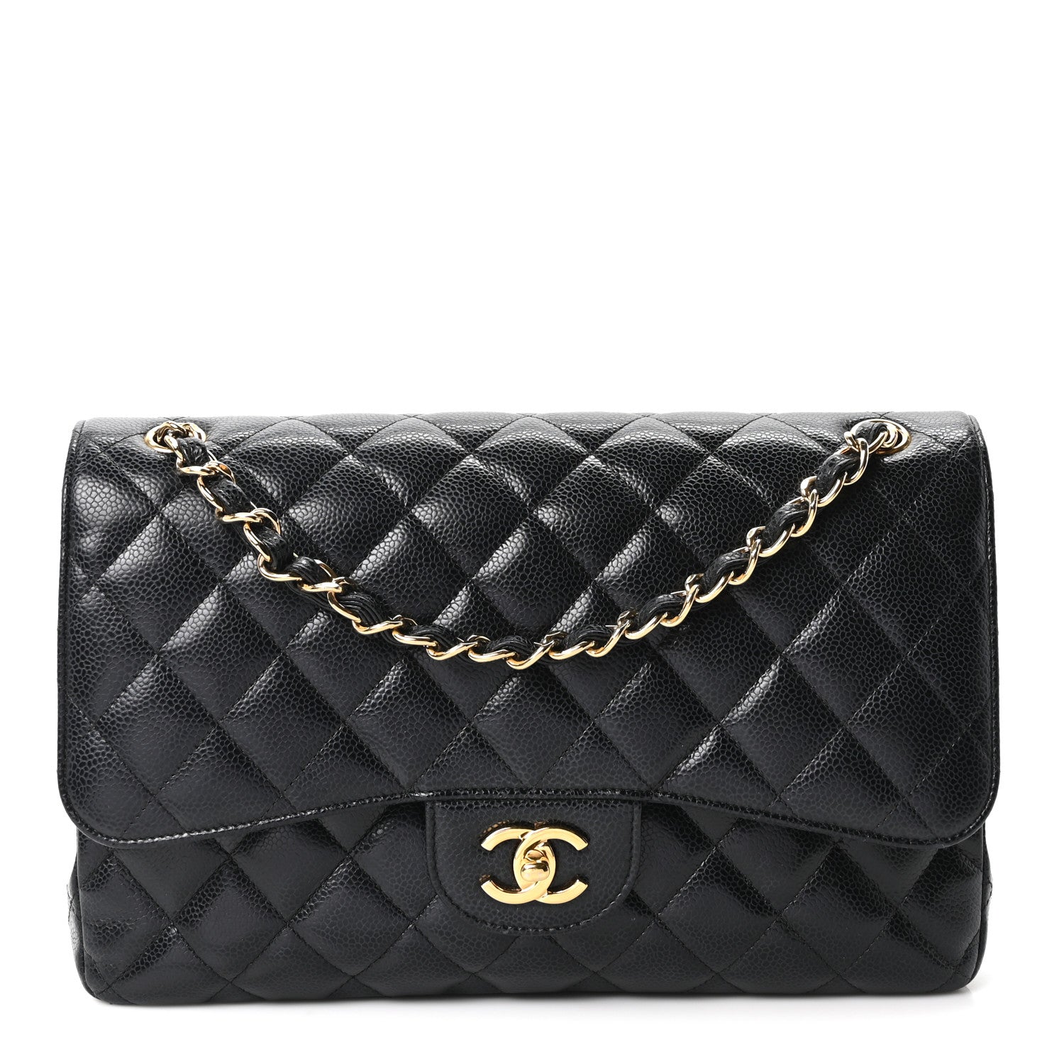 Chanel Caviar Quilted Jumbo Double Flap Black 1 of 11