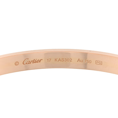 Cartier 18K Pink Gold LOVE Bracelet 17 3 of 5