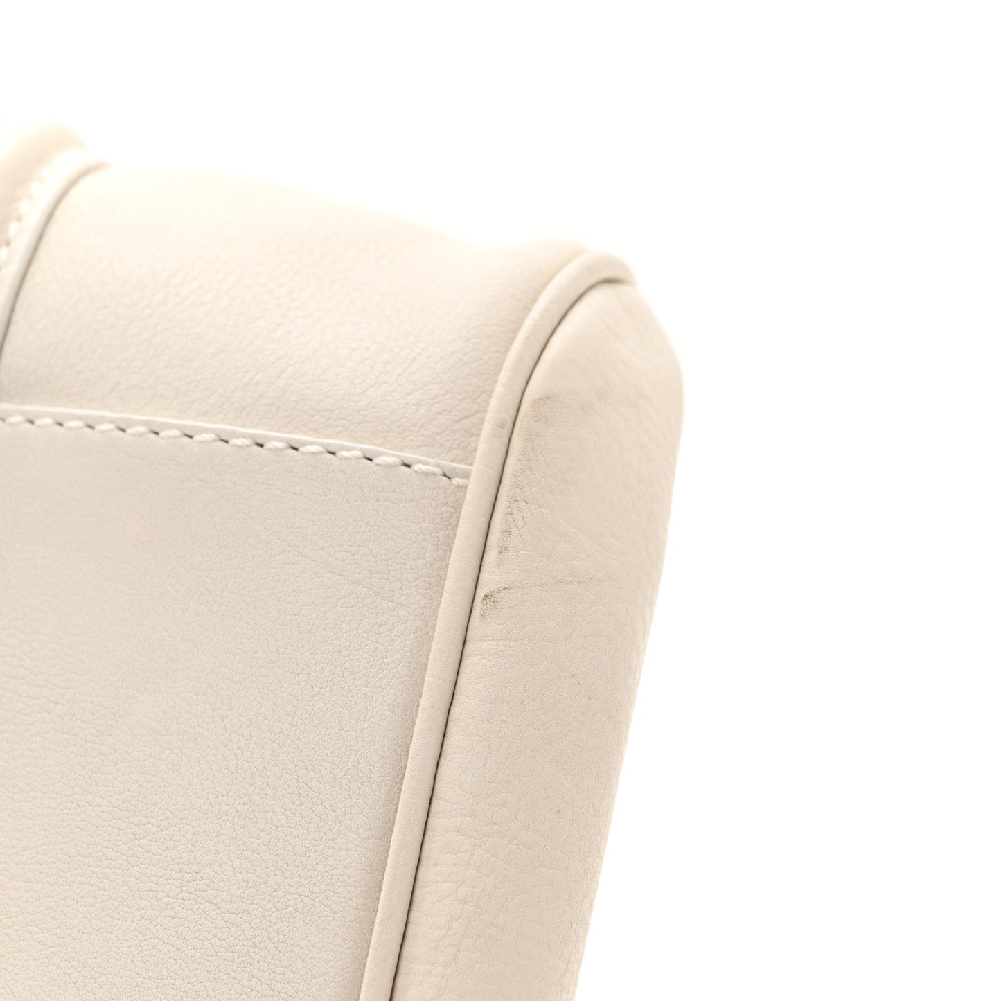 Calfskin My Dior Frame Pocket Satchel White