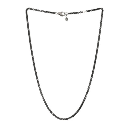 David Yurman Darkened Sterling Silver 2.7mm Box Chain Necklace 16" 3 of 5