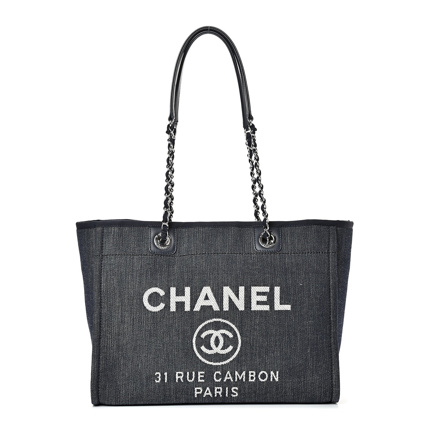 Denim Small Deauville Tote Dark Blue