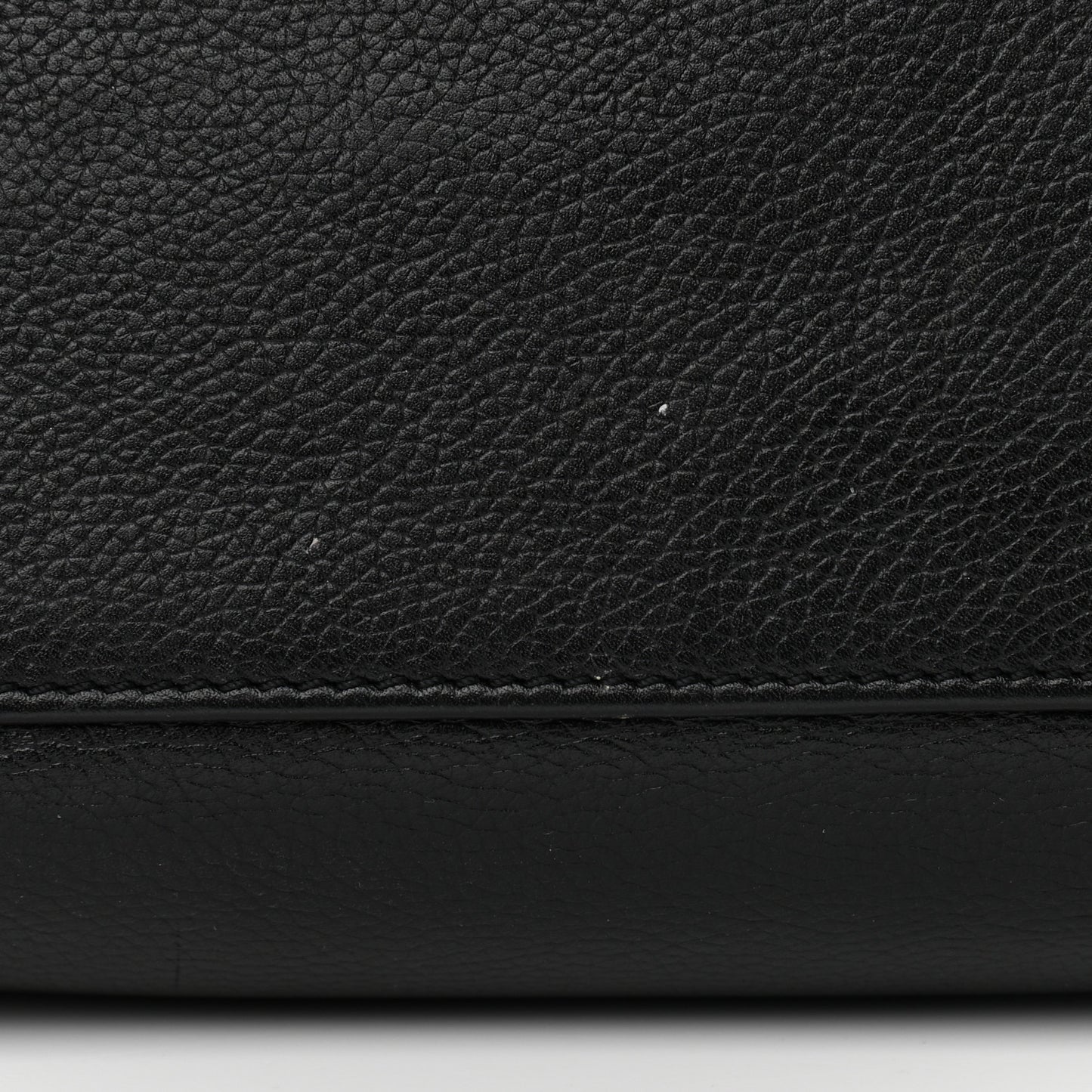 Calfskin Cerf Executive Shopper Tote Black
