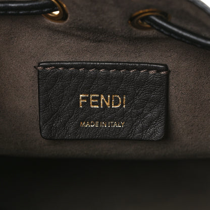Fendi Vitello Liberty F is Fendi Bi-Color FF 1974 Embossed Mini Mon Tresor Bucket Bag Maya Black 6 of 9